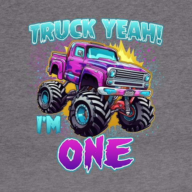 Truck yeah Birthday Tee One year old Girl Tee Monster Truck Birthday Country Birthday Kids by inksplashcreations